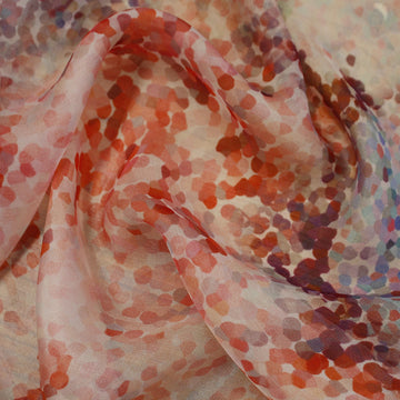 Red Confetti Chiffon