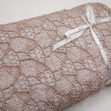 Copper Brown Spot Guipure Lace