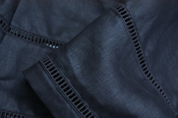Black Cotton Eyelet Trim