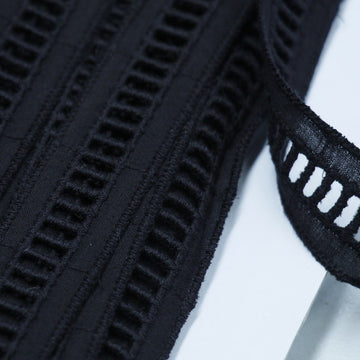 Black Cotton Eyelet Trim