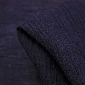 Navy Blue Crinkle Linen