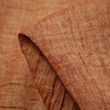 Burnt Orange Crinkle Linen