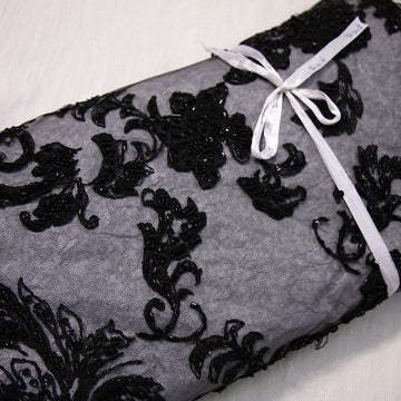 Valerie Black Embellished Tulle