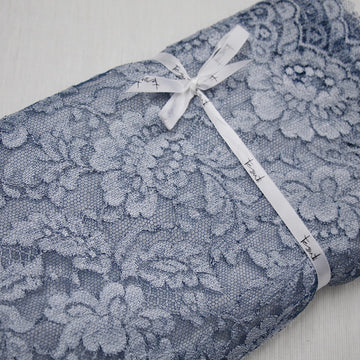 Manuela Blue Metallic Lace