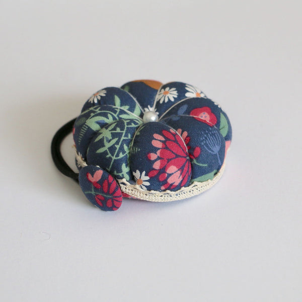 Wrist Pin Cushion - Blue Floral