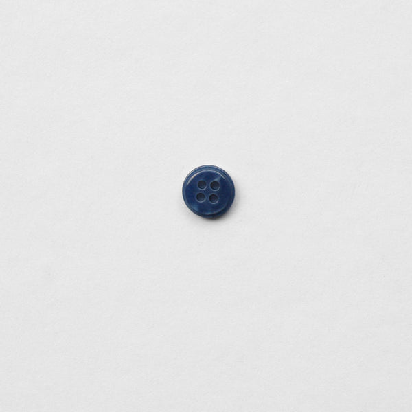 Mottled Shiny Button - Denim Blue - 13mm
