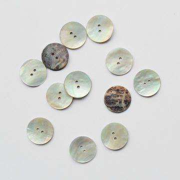 Matte Shell Button - Natural - Assorted Sizes
