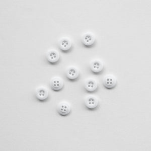 Shirt Button - Matte White - 12mm