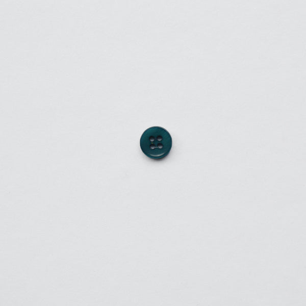 Flat Sateen Shirt Button - Teal - 12mm