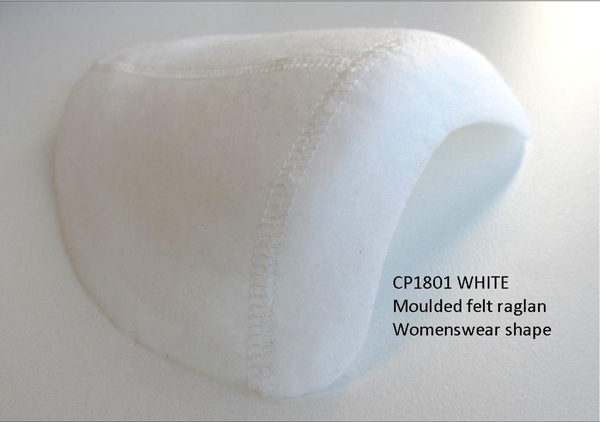 Felt Semi Raglan Shoulder Pads with Sleeve Head Lip