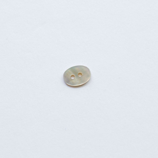 Oval Shell Button - Natural - 13mm