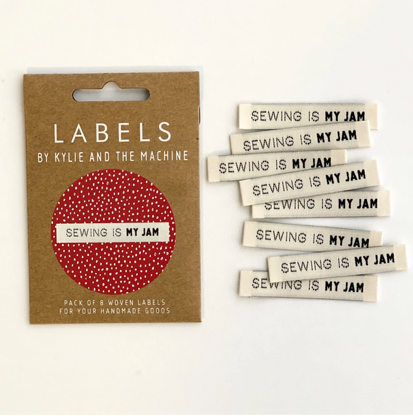 KATM Woven Labels - "SEWING IS MY JAM" - woven sewing labels 8 Pack