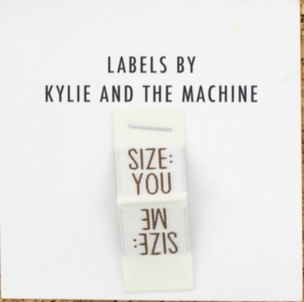 KATM Woven Labels - "SIZE ME/SIZE YOU" - woven sewing labels 8 Pack