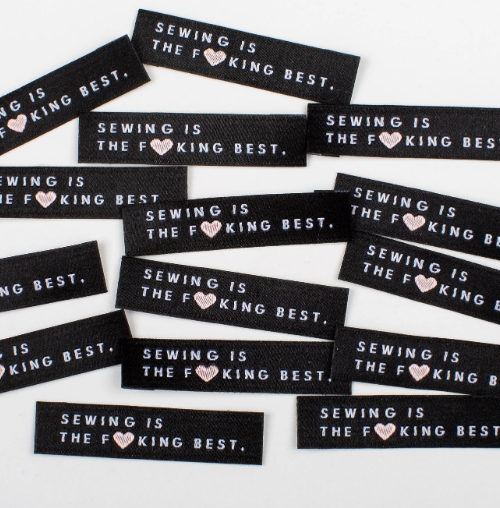 KATM Woven Labels - "SEWING IS THE F**KING BEST" - woven sewing labels