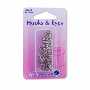 Hooks and Eyes - Size 3 (Nickel)