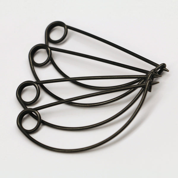 Black Nickel Curved Pin - 6cm
