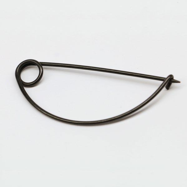 Black Nickel Curved Pin - 6cm