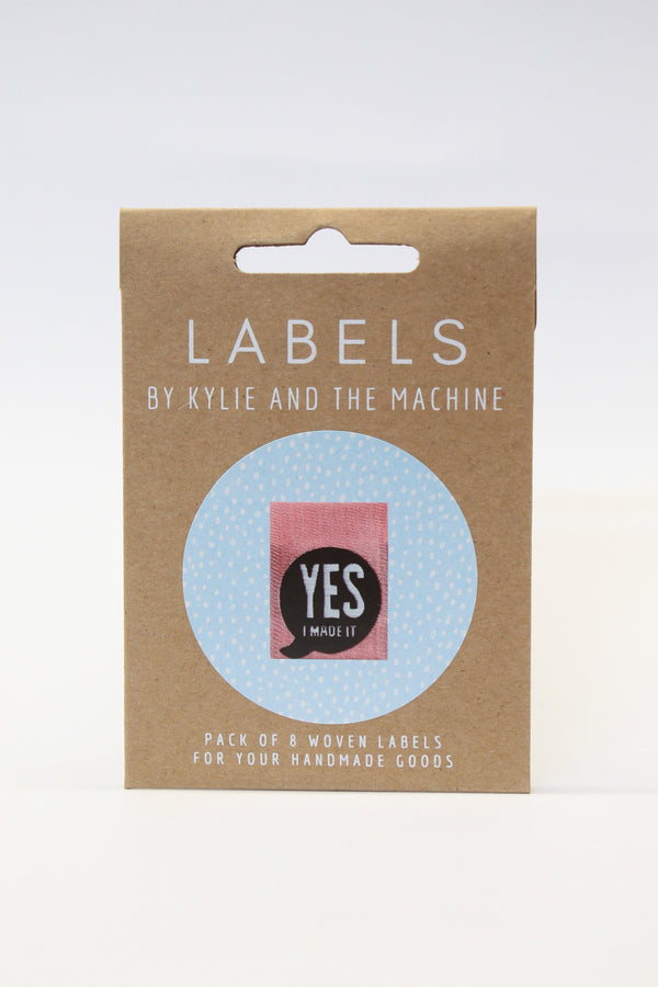 "YES I MADE IT" - woven sewing labels 8 Pack