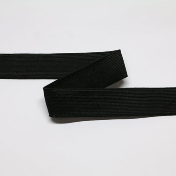 Knitted Non-Roll Elastic (25mm) - Black