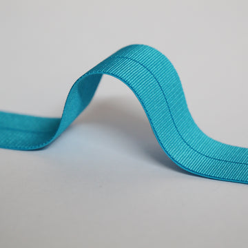 24mm Stretch Fold-Over Binding - Turquoise