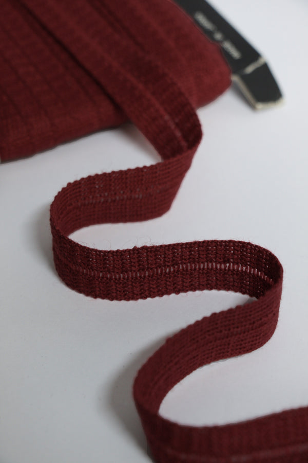22mm Wool Binding - Wine Red