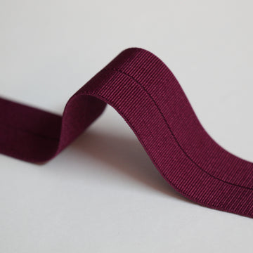 24mm Stretch Fold-Over Binding - Bordeaux
