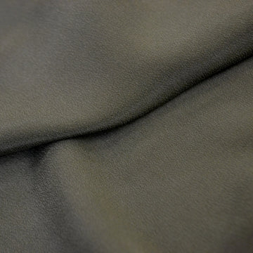 Khaki Silk Crepe De Chine