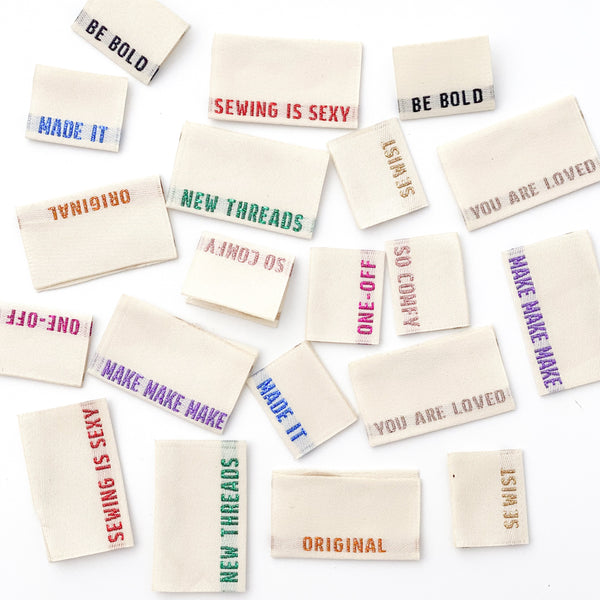 KATM Woven Labels - * Limited Edition * MULTI PACK - Metallic Side Seam Labels - Mixed 10 Pack