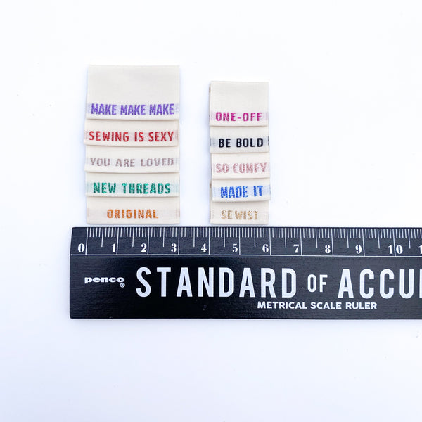 KATM Woven Labels - * Limited Edition * MULTI PACK - Metallic Side Seam Labels - Mixed 10 Pack
