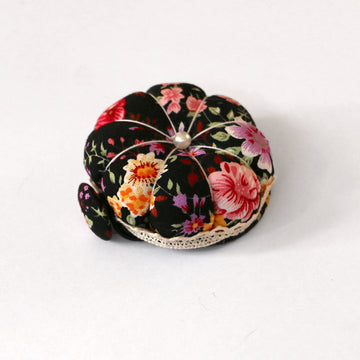 Wrist Pin Cushion - Black Floral