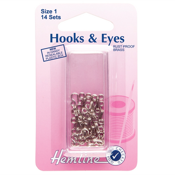 Hooks & Eyes - Size 1 (Nickel)