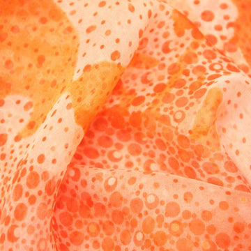 Orange Bubbled Chiffon