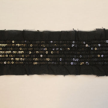 Black Sequin Trim