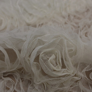 Ivory Rosette Mesh
