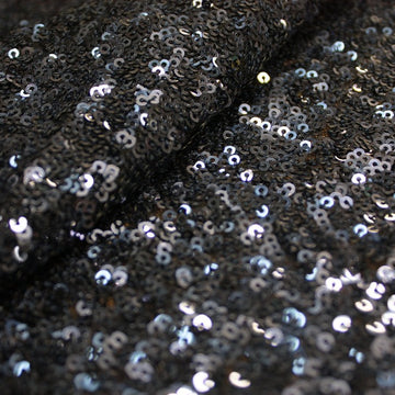 Disco Navy - Stretch Tulle Sequins