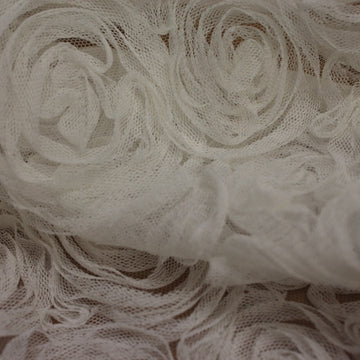 Embroidered Tulle - Ivory