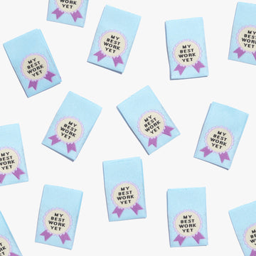 KATM Woven Labels - "Best Work Yet" - Woven Sewing Labels 10 Pack