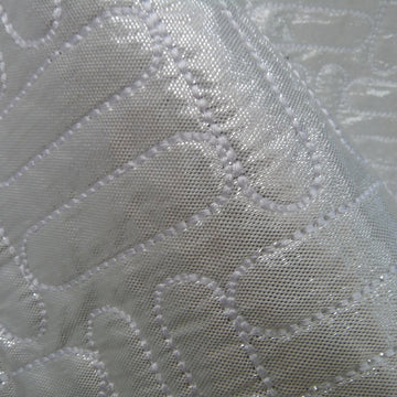 Silver Quilted Metalic