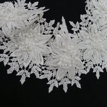 Guipure Lace Trim- White