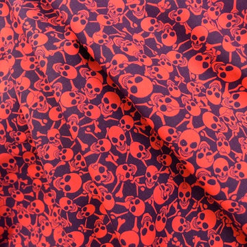 Cherry Paracadute Stretch Poplin