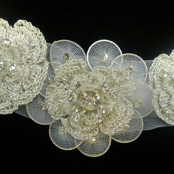 Daisy Trim- Ivory/Silver