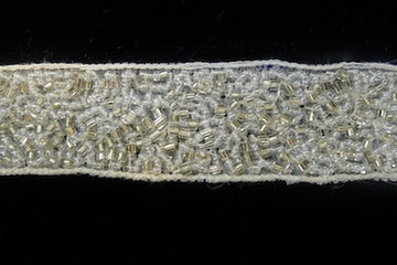 Silver Beaded Trim