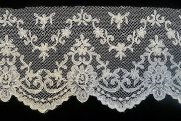Aubergine Lace Trim