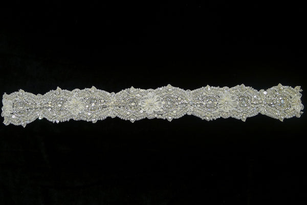 Lola Beaded Motif Offwhite/silver