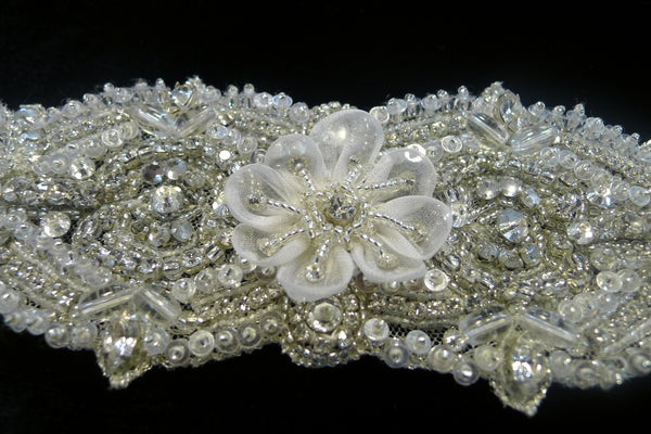 Lola Beaded Motif Offwhite/silver