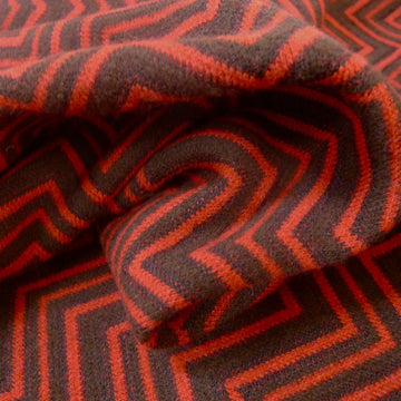 Zig Zag Red Double Knit