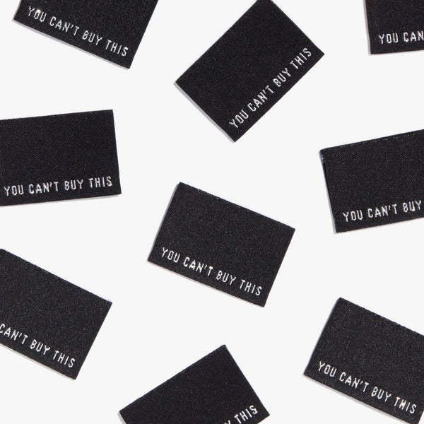KATM Woven Side Labels - "You Can't Buy This" - woven sewing labels 10 Pack