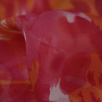 Leopard Orange Silk Chiffon