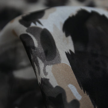 Leopard Peach Silk Chiffon