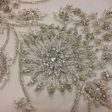 Silver Diamante Motif - 65cm